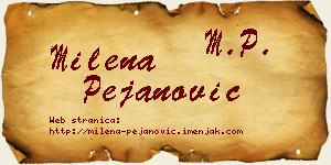 Milena Pejanović vizit kartica